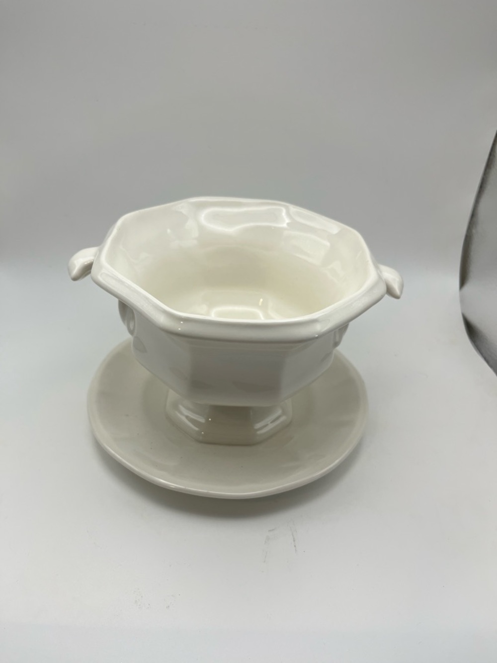 Henry Ford Museum White Octagonal Ceramic Bowl